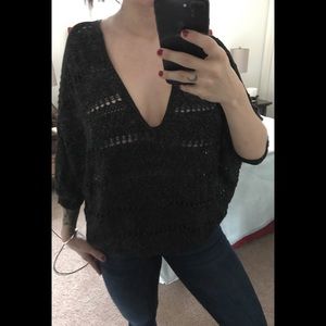 Express black glitter sweater size M